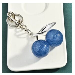 Cherry Crystal Fashion Pendant Key Chain Bag Charm.  NEW!